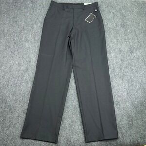 Sean John Dress Pants Mens 34x32 (Fits 34x33) Grey Flat Front Trousers